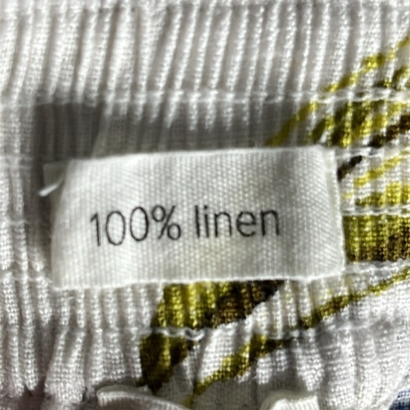 JOIE Women’s Floral Linen Wide Leg Pull On Pants Size L - Picture 6 of 7